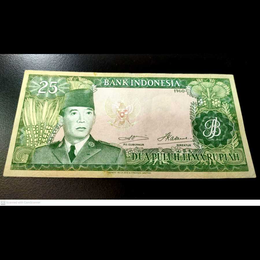 Soekarno 25 Rupiah 1960 XF