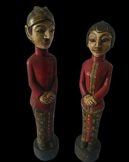 A pair of javanese ~loroblonyo Certainly Yogyakarta H 63 cm