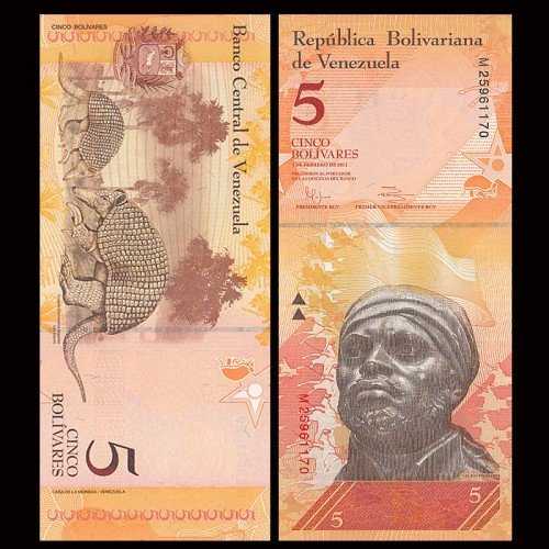 BL 241 VENEZUELA 5 BOLIVARES 2007 UNC 1 Pcs