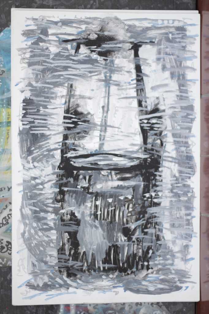 Lukisan tinta diatas kertas ( Sumur )