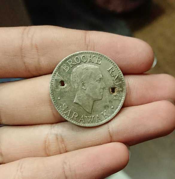 A1430 Sarawak C.V Brooke 10 Cent Tahun 1934 Bekas Sesuai Gambar