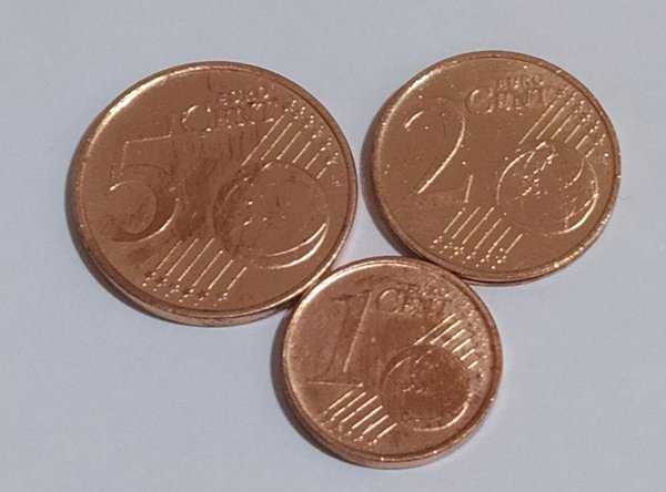 A1270 Set 1 2 5 Cent Euro Kondisi Sudah Dibersihkan Siap Koleksi atau mahar Variasi Belakang Random