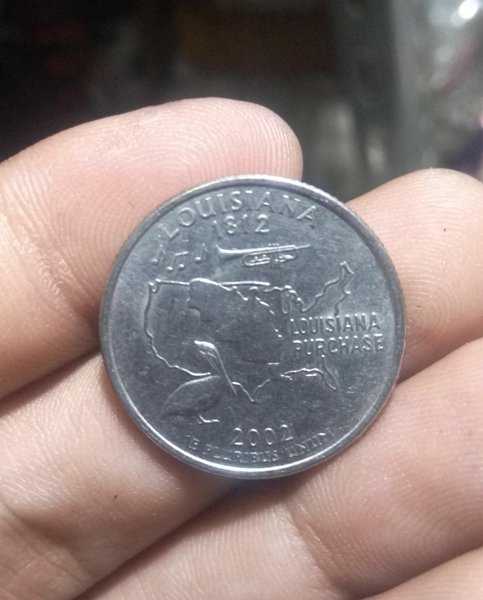 A 1972 Koin Quarter Dollar USA negara bagian Louisiana 2002 bekas Pakai Kondisi Sesuai Gambar