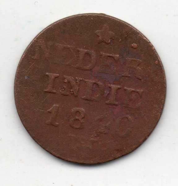 A1412 Nederlands Indie 1 Cent Tahun 1840 Bekas Sesuai Gambar