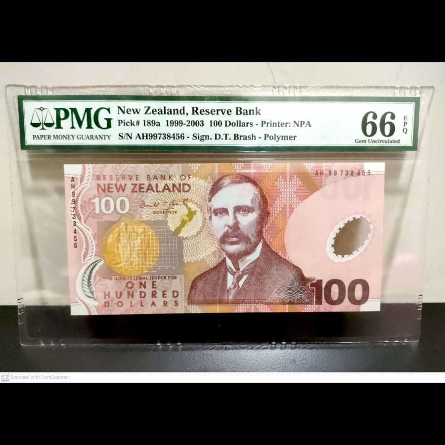 New Zealand 100 Dollars 1999 Polymer UNC PMG 66 EPQ