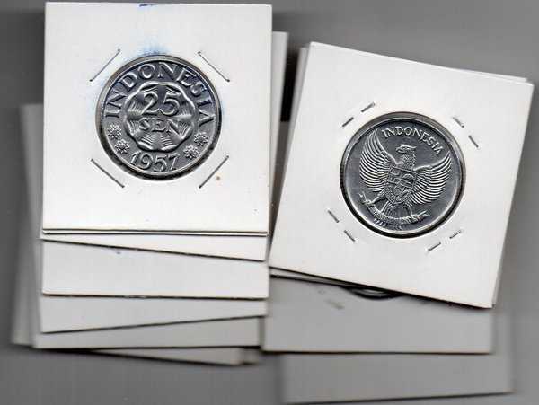 A1451 Per 1 Keping Koin Indonesia 25 Sen Tahun 1957 Laster