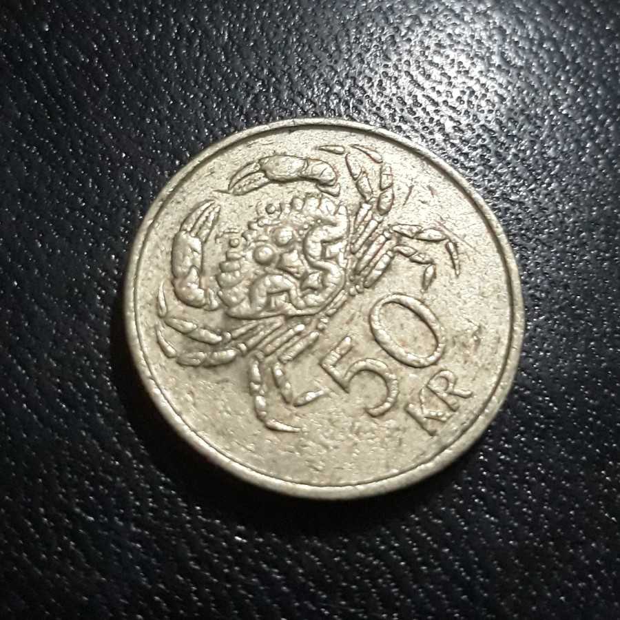 Islandia ( Iceland ) - 50 Kronur 1987 : Koin / Asing / Kuno