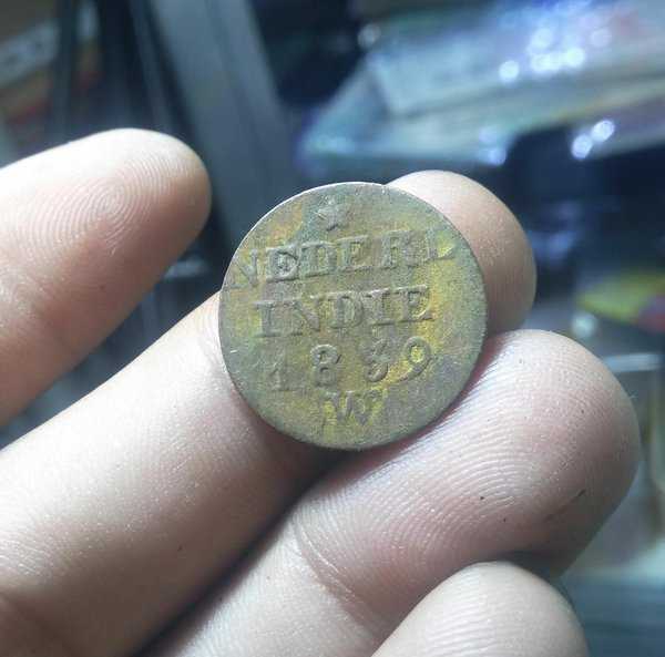A 2061 Koin Kuno Nederland Indie 1 Cent Tahun 1838 Bekas Pakai Kondisi Sesuai Gambar