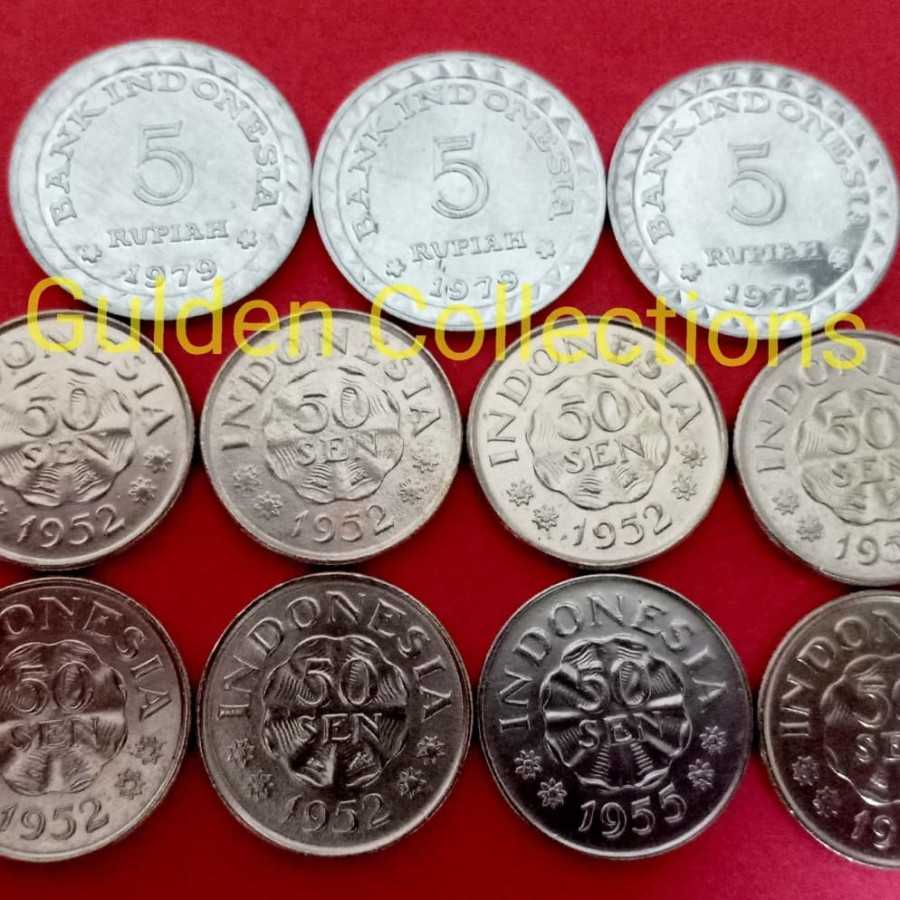 Paket murah mahar 19 rupiah koin uang kuno pernikahan 555 50sk x 8