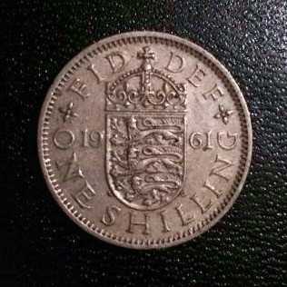 Britania Raya ( Great Britain ) - 1 Shilling 1961 KM904 : Koin / Asing