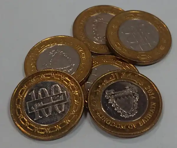A030 Per 1 Keping Koin Bahrain 100 Fils Tahun 2014 Bekas Pakai