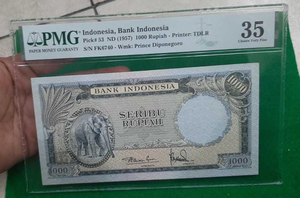 Uang Kuno Bank Indonesia Seri Hewan Gajah  Rp 1.000