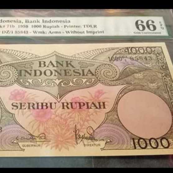 PMG 66 EPQ Bungah 1959 Rp 1000