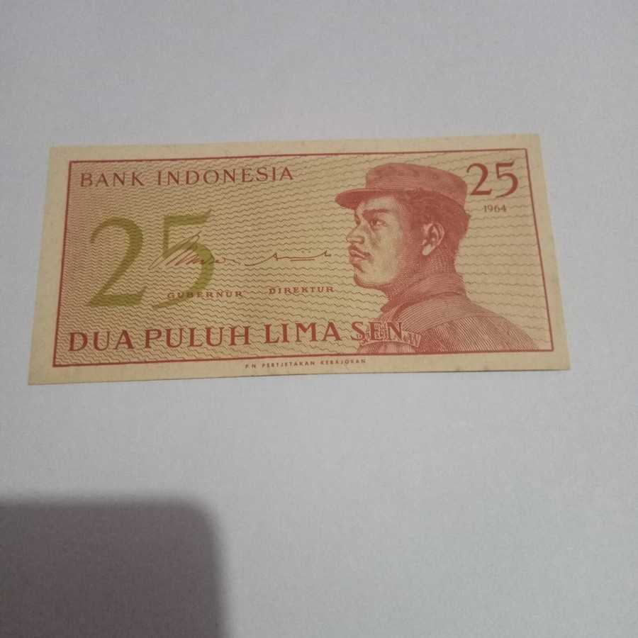 uang kuno 25 sen sukarelawan