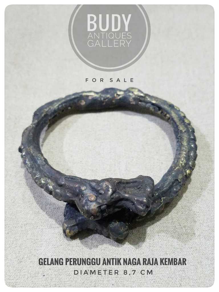 Gelang Perunggu Antik Naga Raja Kembar