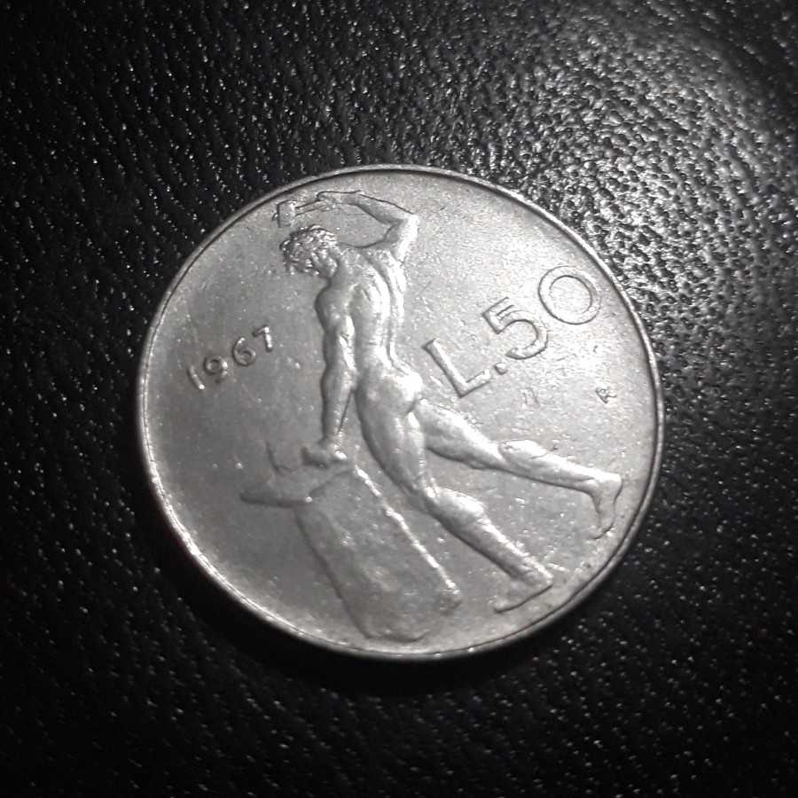 Italia ( Italy ) - 50 Lire 1967 : Koin / Asing / Kuno