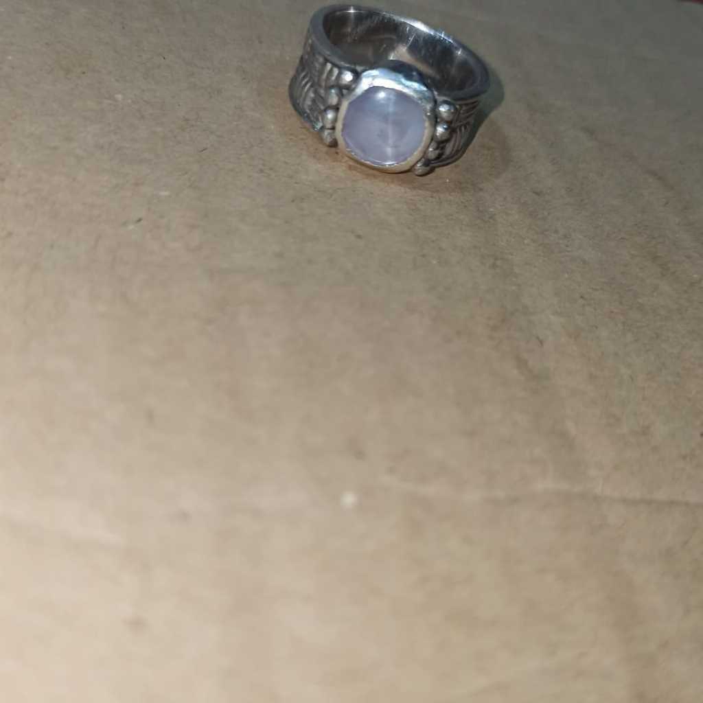 Cincin Batu permata blue safir ster