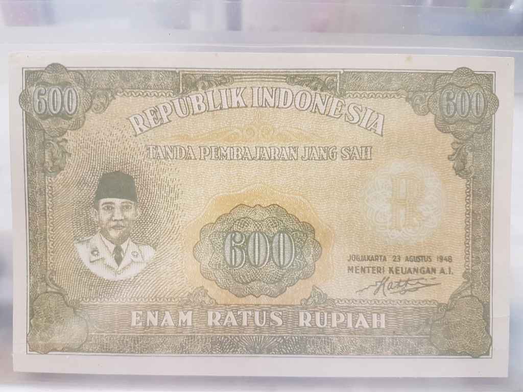 Uang ORI IV 600 Rupiah Proof 1948 RARE