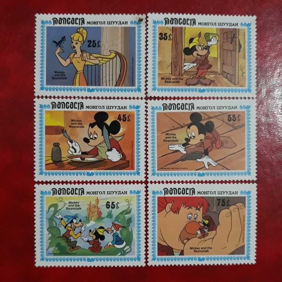Perangko / Stamp : Mongolia - Disney " Mickey & The Beanstalk " 6 pcs