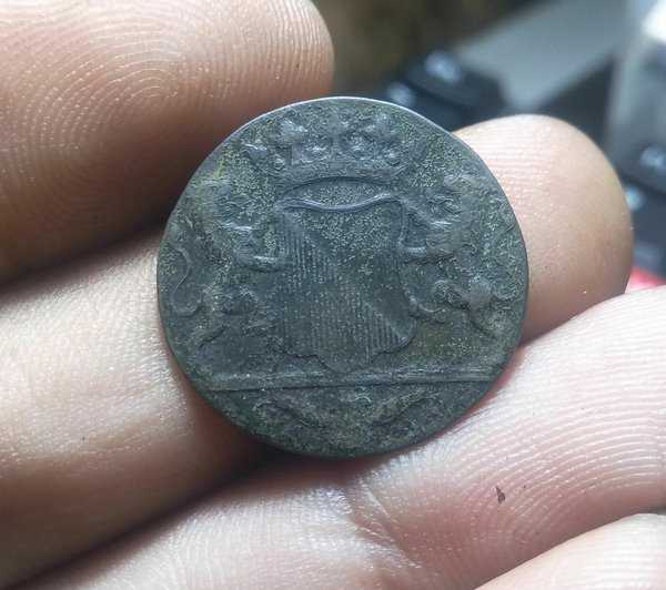A 1770 Koin VOC Zeeland Duit Tahun 1791 Kondisi Sesuai Gambar
