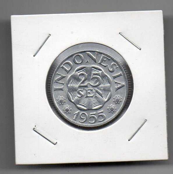 A1542 Per 1 Keping 25 Sen Tahun 1955 Koin Kuno UNC Mulus Lihat Diskripsi