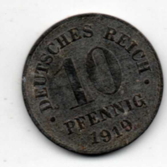 A1122 Jerman Lama Reichs 10 Pfening Tahun 1921 Bekas Pakai Sesuai Gambar