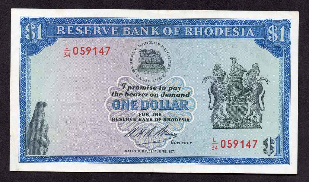 Rhodesia 1 Dollar 17.06.1971