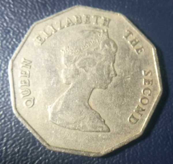 A 1679 Koin 1 Dollar queen Elizabeth east caribbean states 1998