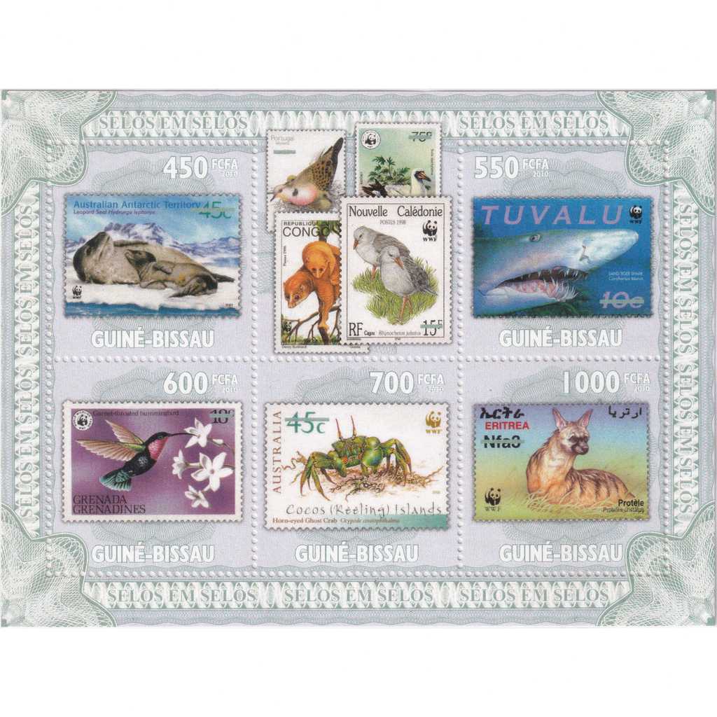 Prangko Guinea Bissau 2010 - Fauna - WWF