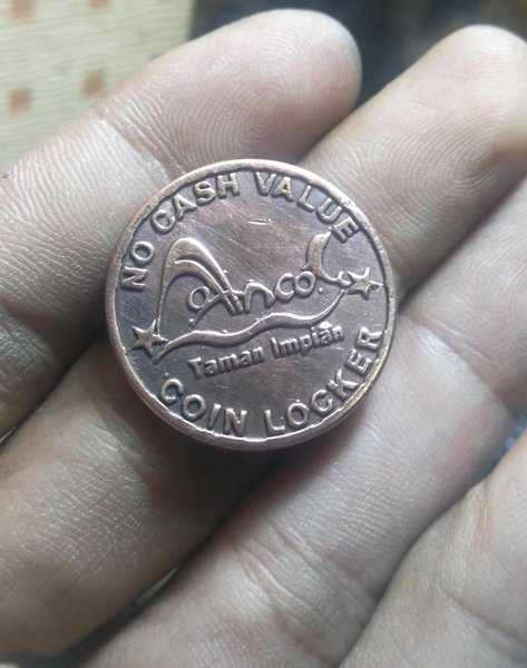 A 1808 Koin Kuno Koin Atau Token Loker ANCOL Bekas Pakai Kondisi Sesuai Gambar
