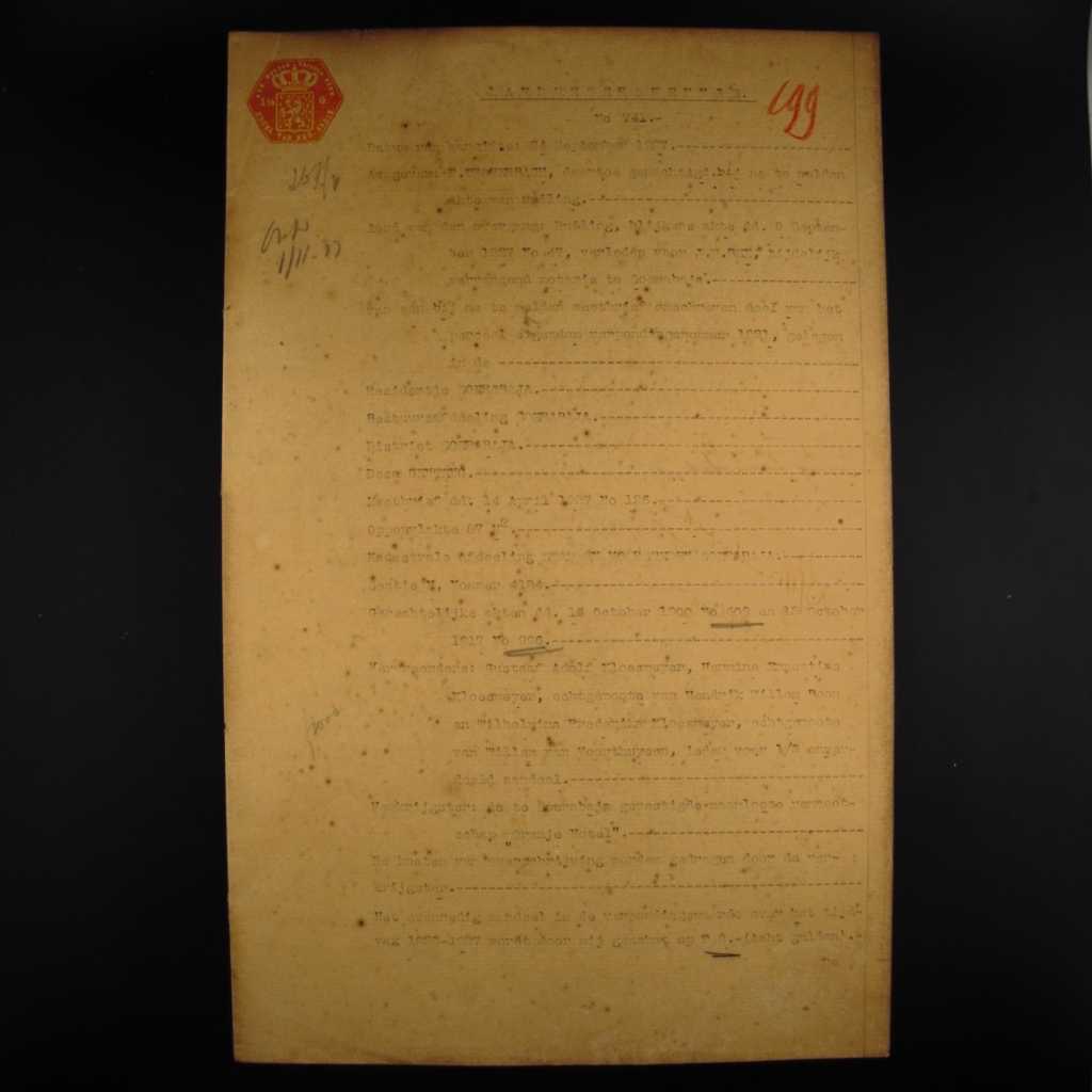 Koleksi Dokumen Pemerintahan Hindia Belanda Akta Jual Beli Tanah Desa Genteng Wilayah Surabaya Tanggal 22 Oktober 1927 No 741