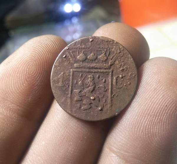 A 2059 Koin Kuno Nederland Indie 1 Cent Tahun 1840 Bekas Pakai Kondisi Sesuai Gambar