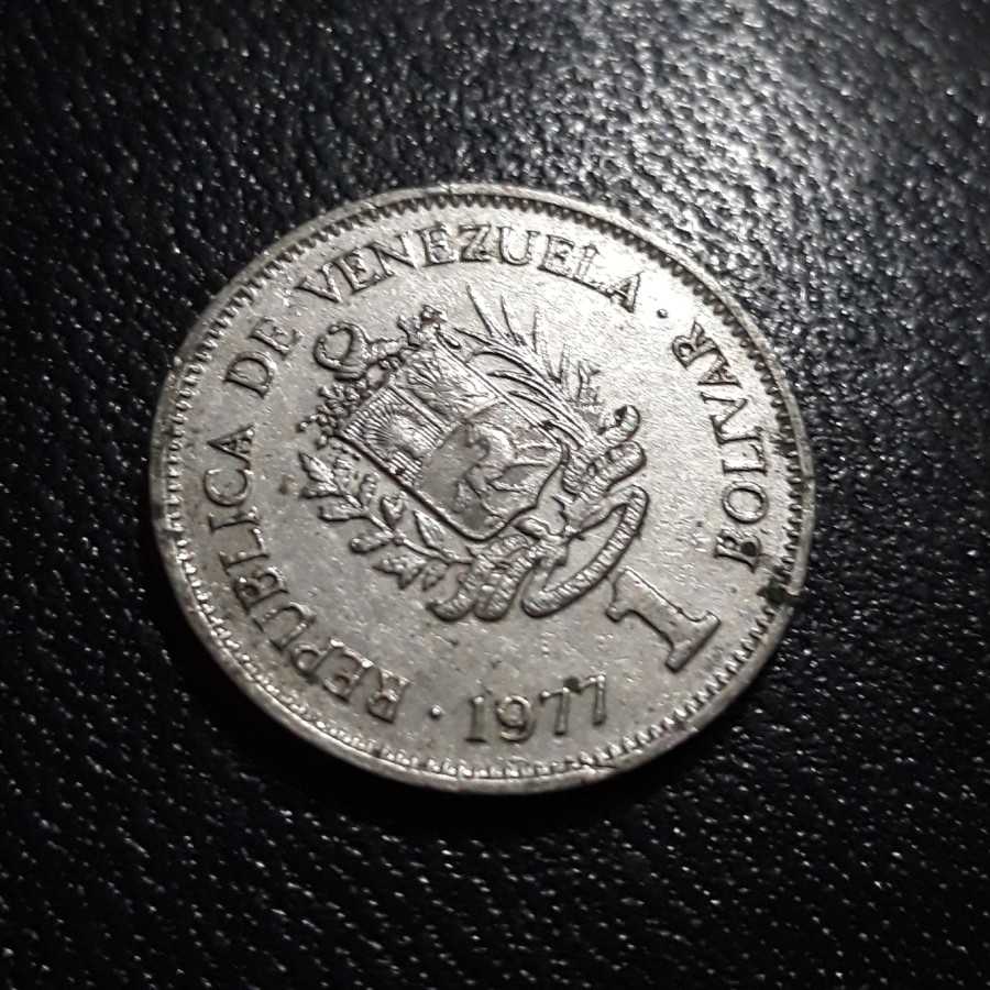 Venezuela - 1 Bolivar 1977 : Koin / Asing / Kuno