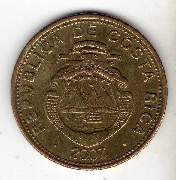 A 1669 Per 1 Keping Koin 100 Colones Costa Rica 2007