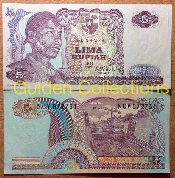 Uang Kuno 5 rupiah seri Sudirman tahun 1968