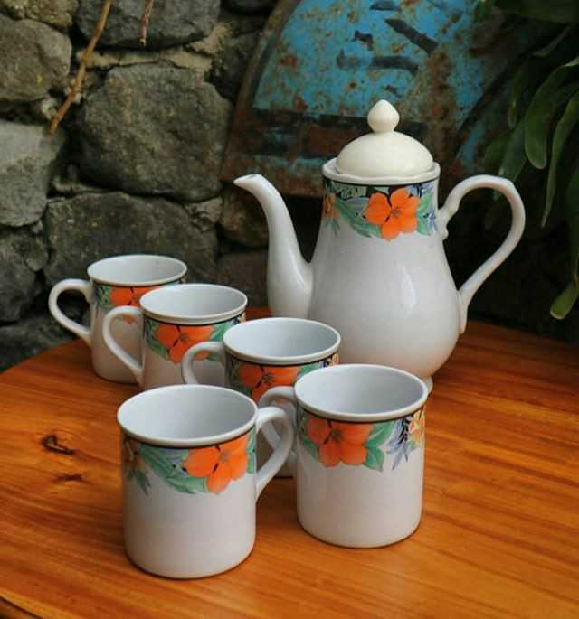 Tea Set Porselen Jadul Antik England