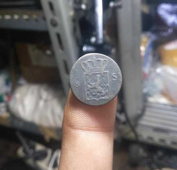 A 2106 Koin Kuno Nederland Indie Seperdelapan Stuiver Tahun 1825 Bekas Pakai Kondisi Sesuai GAMBAR