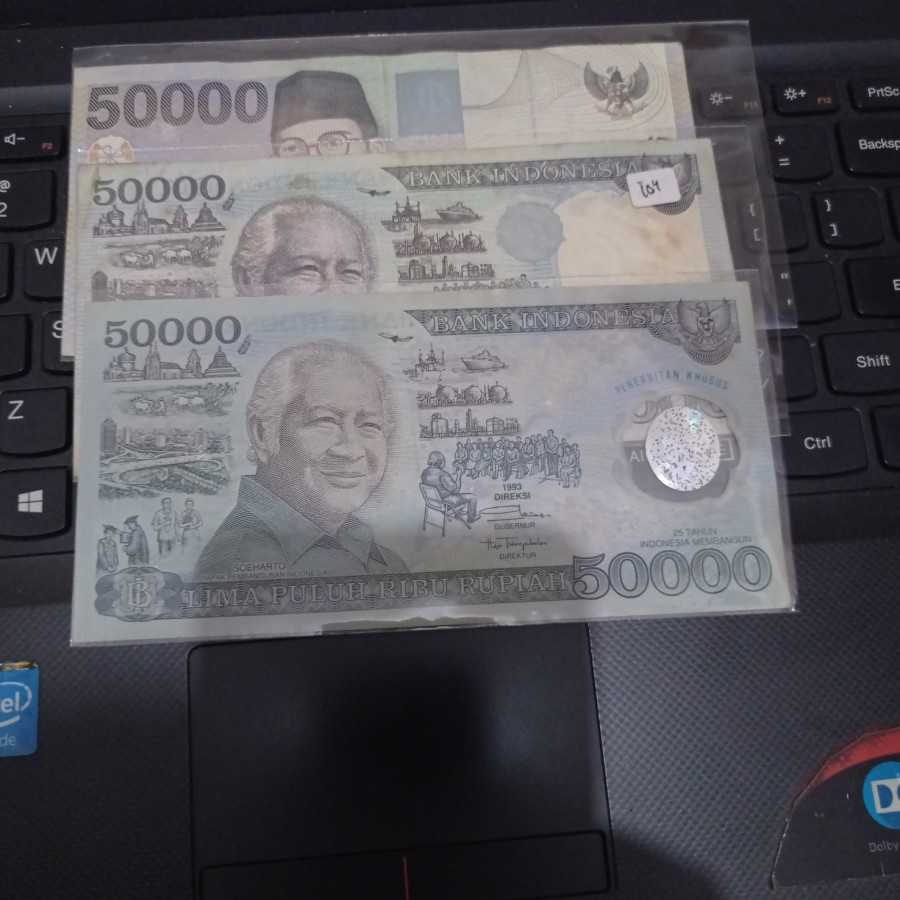 set uang kuno 50000 beda generasi full set ekonomis