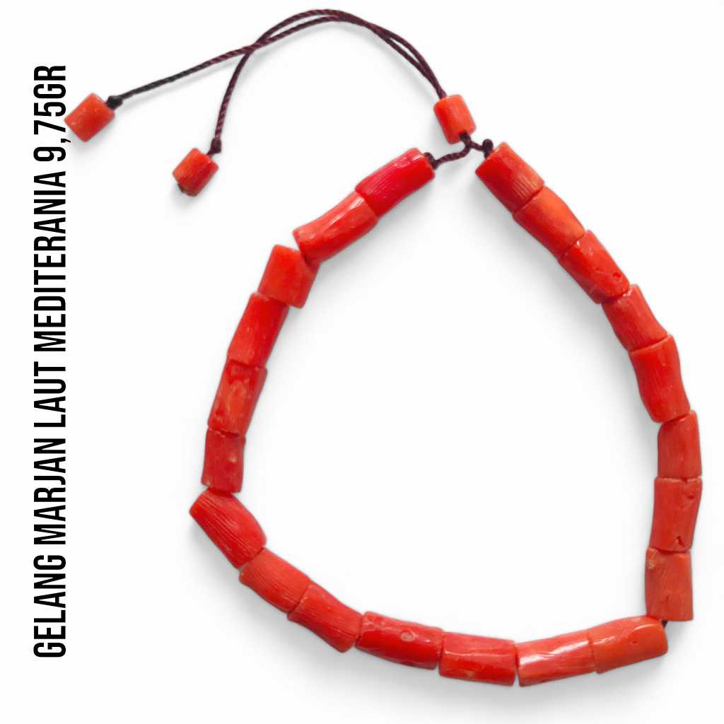 Gelang Marjan Corallium Rubrum Asli Laut Mediterania 9,75 Gram