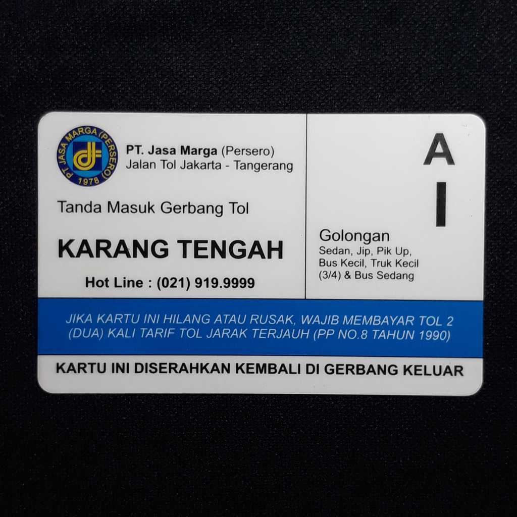 Kartu Koleksi : Akses Toll - Karang Tengah