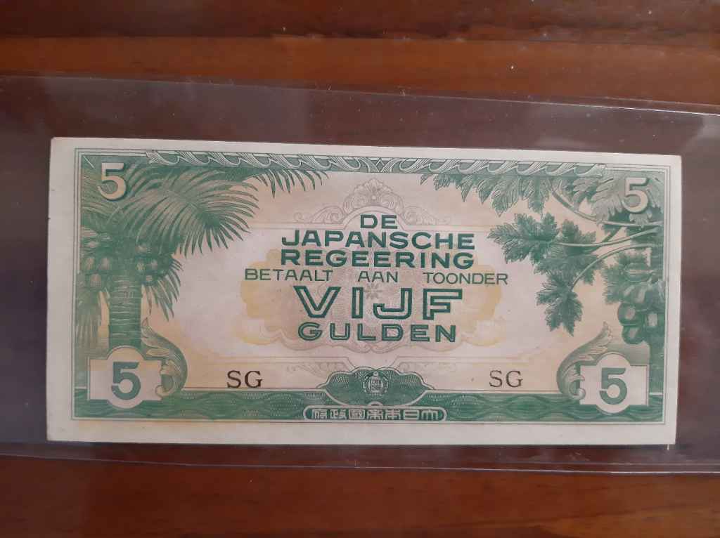 Uang kuno 5 Gulden Japansche Regeering