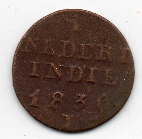 A1407 Nederlands Indies 1 Cent Tahun 1839 Bekas Sesuai Gambar