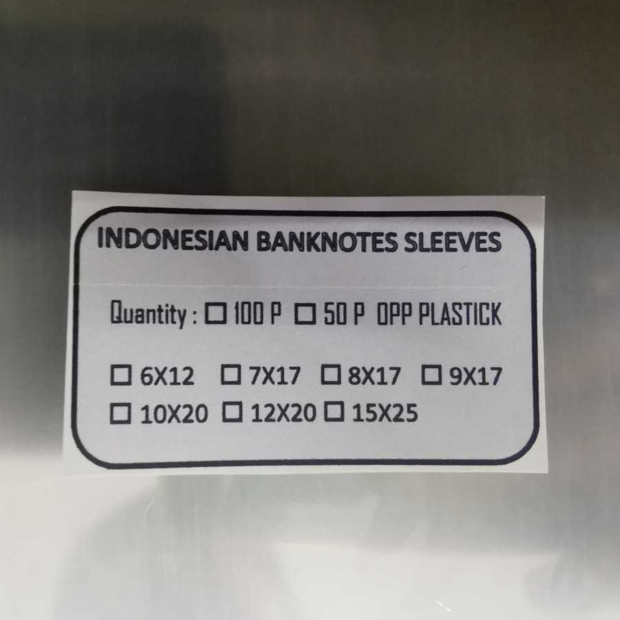 Kondisi: Baru Berat: 180 Gram Kategori: Plastik Etalase: aksesories perangko uang kartu Plastik opp pelindung uang kertas 120 x 200 mm Ukuran : 120 x 200 mm Isi : 100 lembar Berat : 180 gram