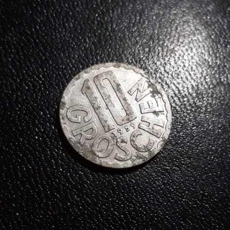 Austria - 10 Groschen 1959 : Koin / Asing / Uang Kuno