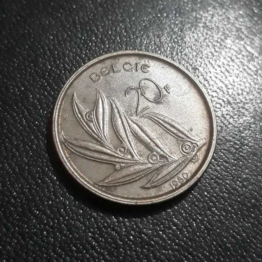 Belgia ( Belgium ) - 20 Francs 1980 " BELGIE " : Koin / Asing / Kuno