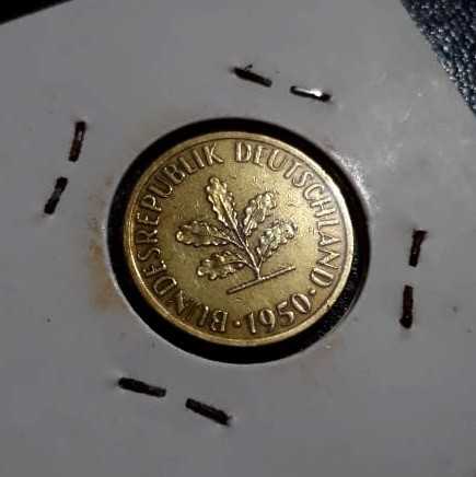 Jerman Barat ( West Germany ) - 5 Pfennig 1950 J : Koin / Asing / Kuno