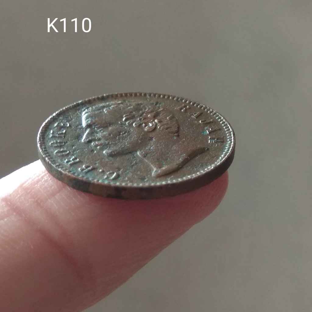 Uang Kuno Koin BROOKE RAJAH Half Cent 1870 Sarawak Bagus Murah K110