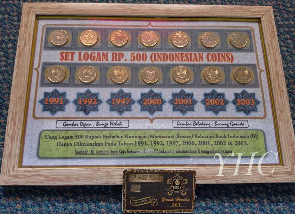 Set Uang Logam Rp. 500 Melati (Pigura YHUL 03)