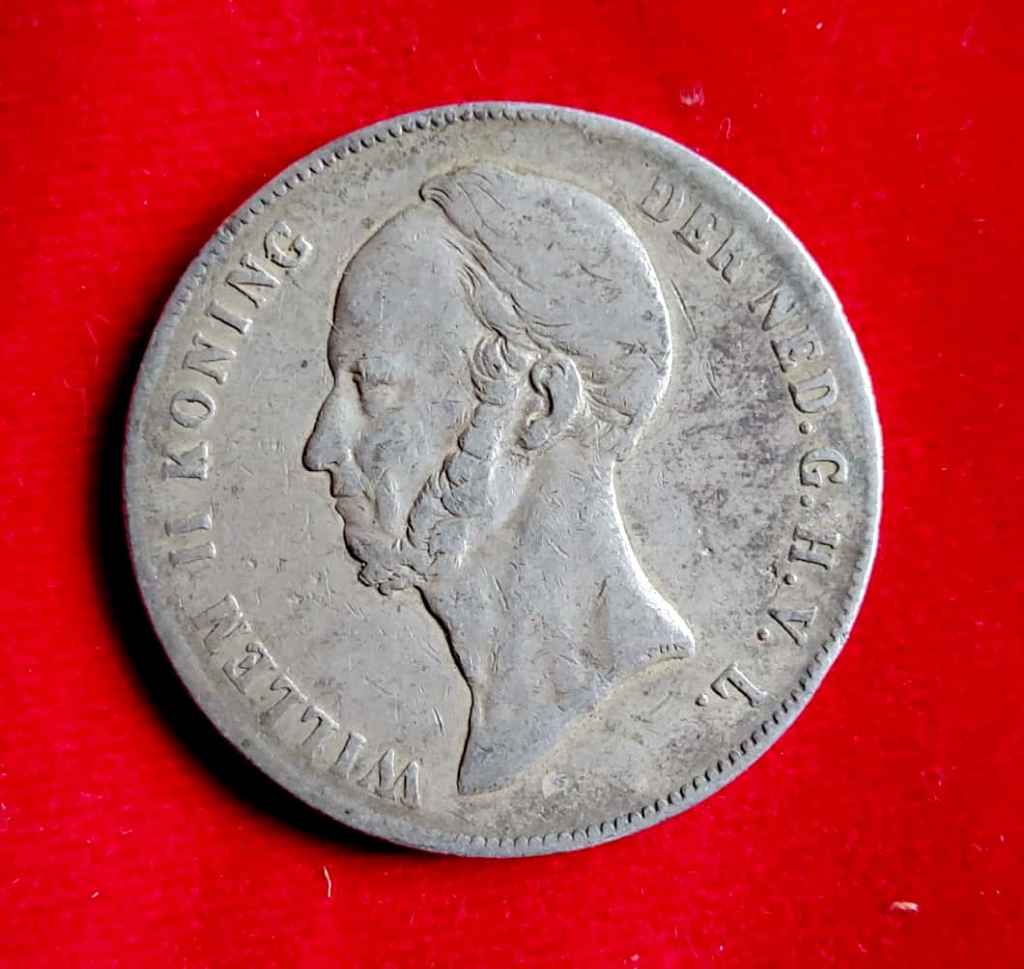 Koin Belanda Silver, Koin King	Willem II 2 1/2 G 1847 WILLEM II KONING DER NED.G.H.V.L (KN 0003)