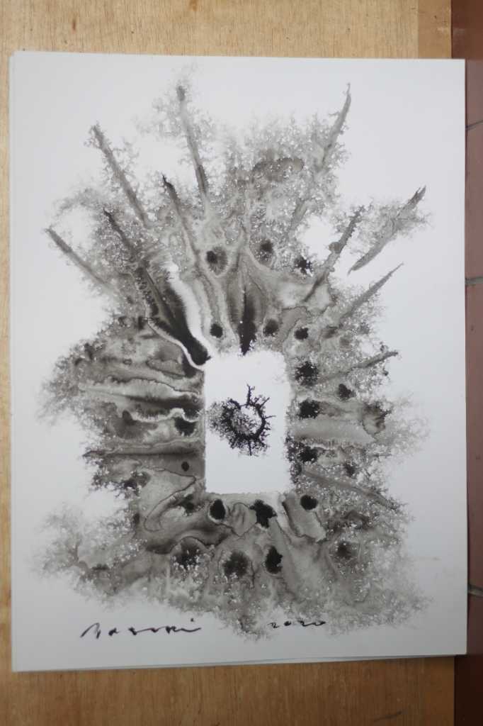 Lukisan tinta diatas kertas ( Matahari )